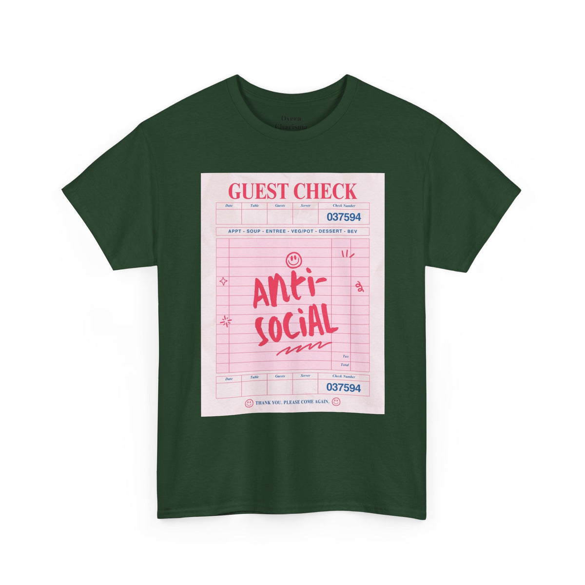 Anti-Social Guest Check T-Shirt