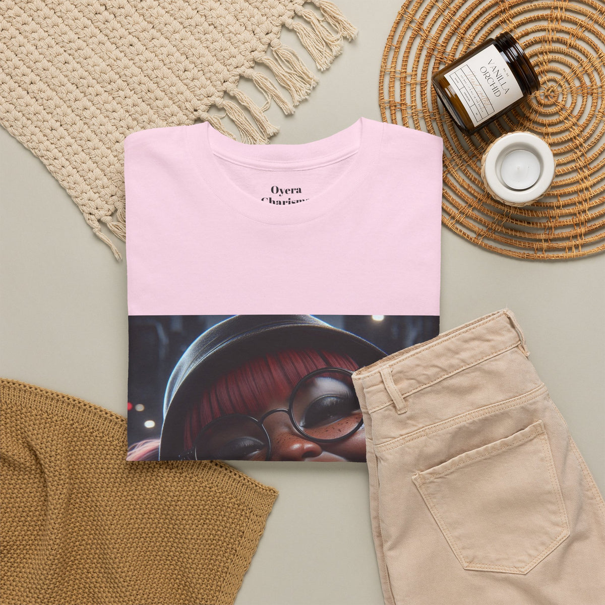 Graphic Tee — Smiling Afro Girl Portrait Shirt