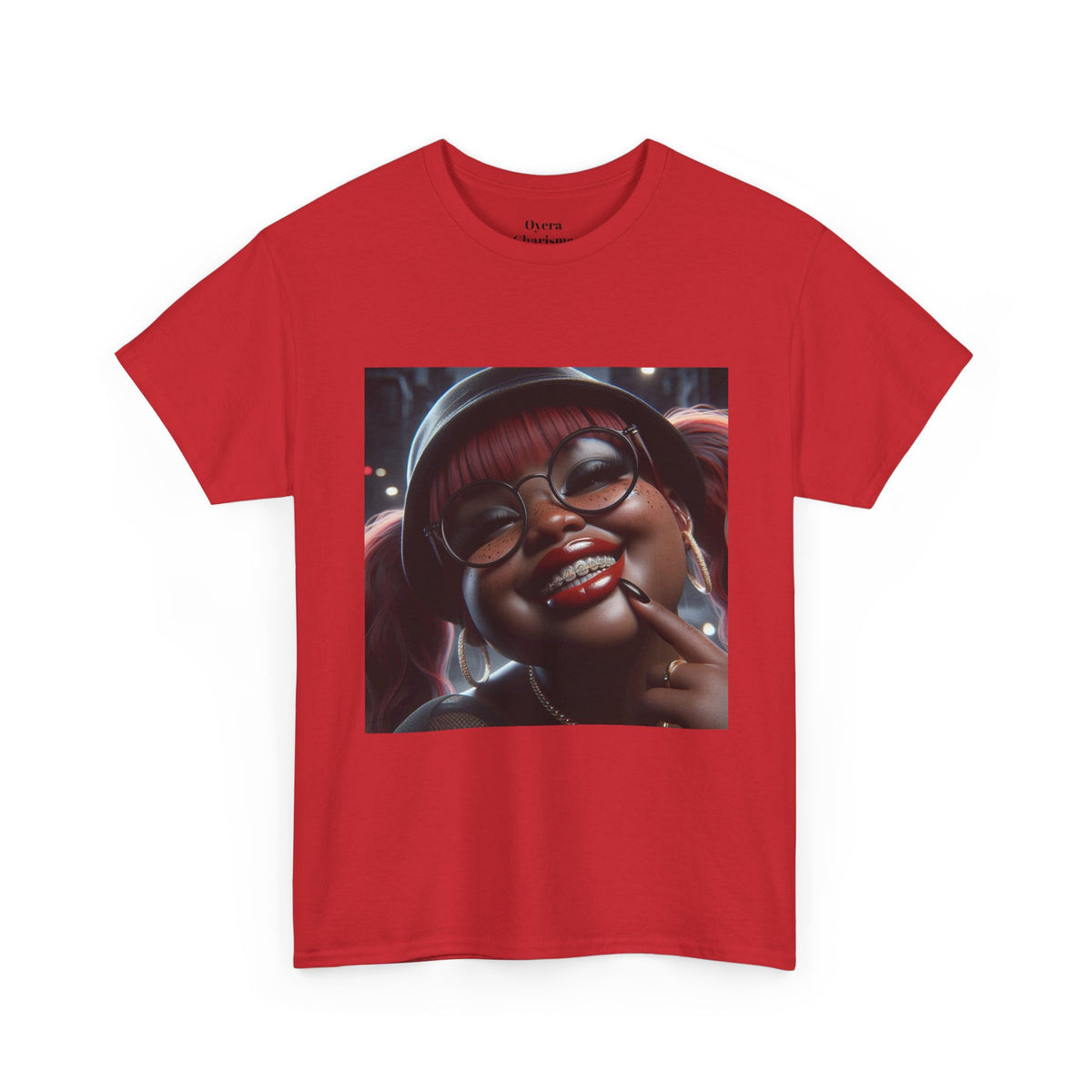 Graphic Tee — Smiling Afro Girl Portrait Shirt