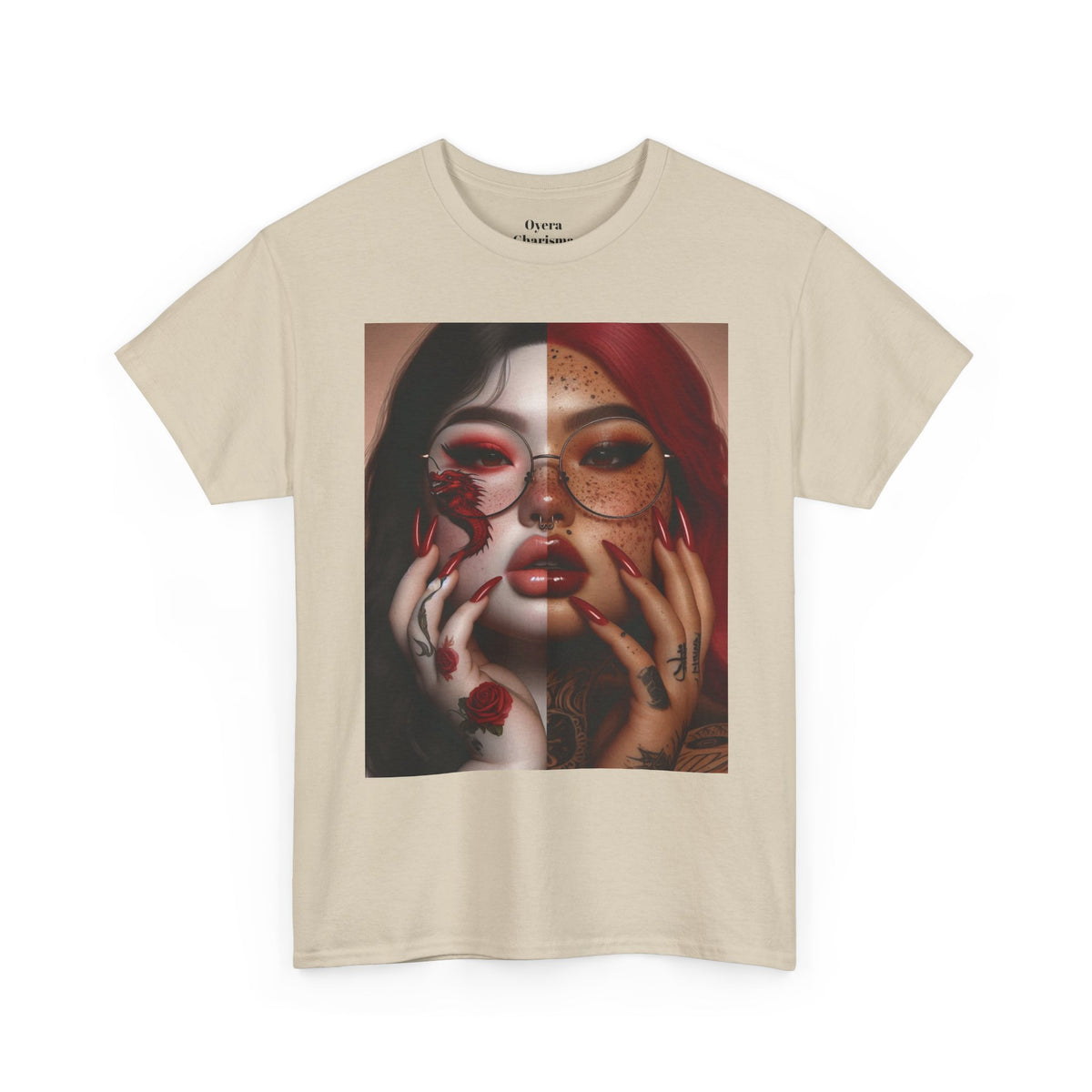 Surreal Split Face Art T-Shirt