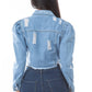 “Miss Cute Stuff” Denim Crop Jacket