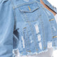 “Miss Cute Stuff” Denim Crop Jacket