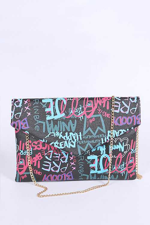 “Word Up” Envelope Clutch Bag