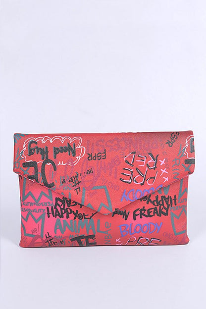“Word Up” Envelope Clutch Bag