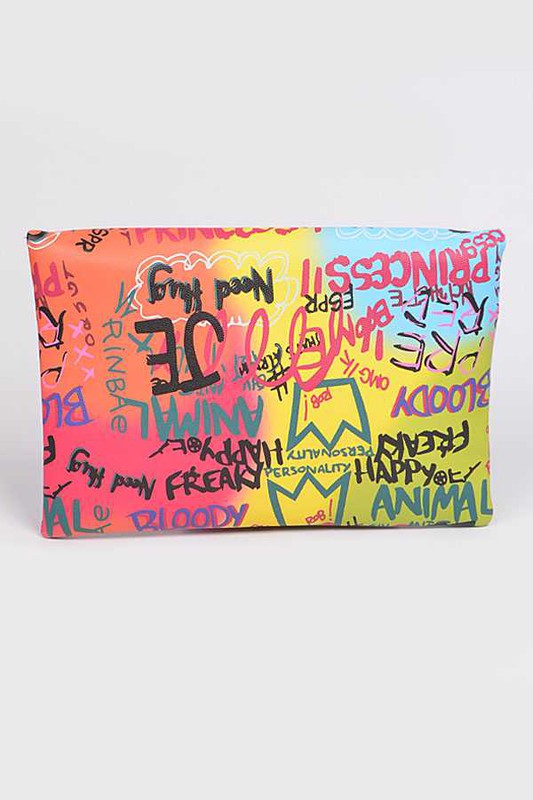 “Word Up” Envelope Clutch Bag