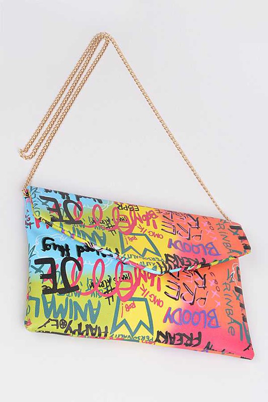 “Word Up” Envelope Clutch Bag