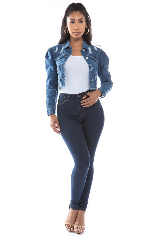 “The Program” Denim Crop Jacket