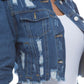 “The Program” Denim Crop Jacket