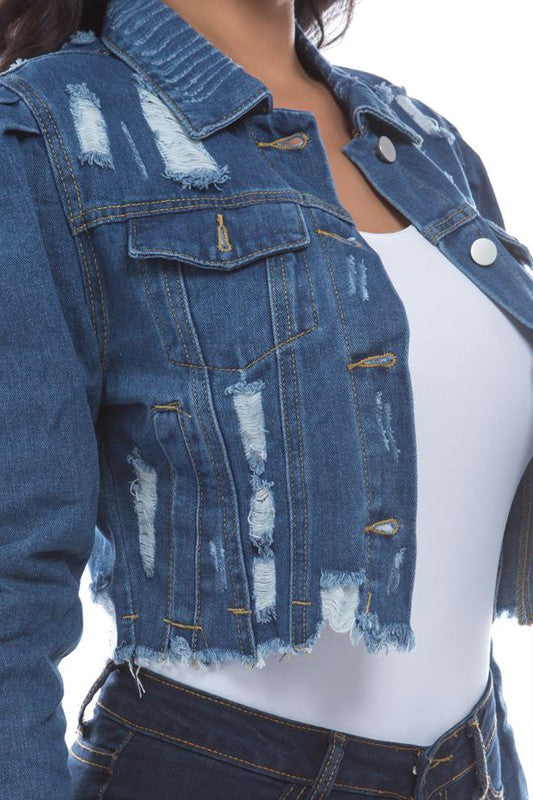 “The Program” Denim Crop Jacket