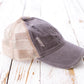 Distressed Messy Bun Caps | Adjustable