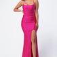 Back lace up mermaid dress with waist shirring