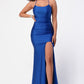 Back lace up mermaid dress with waist shirring