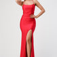 Back lace up mermaid dress with waist shirring