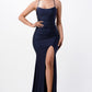 Back lace up mermaid dress with waist shirring