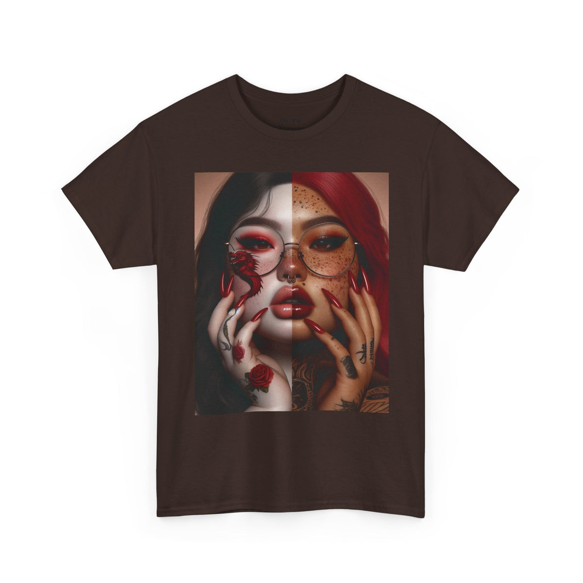 Surreal Split Face Art T-Shirt