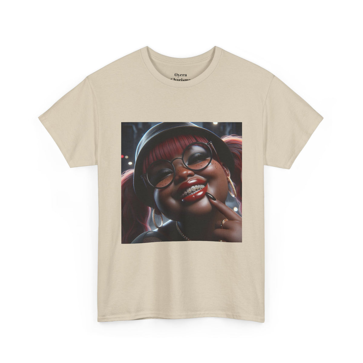 Graphic Tee — Smiling Afro Girl Portrait Shirt