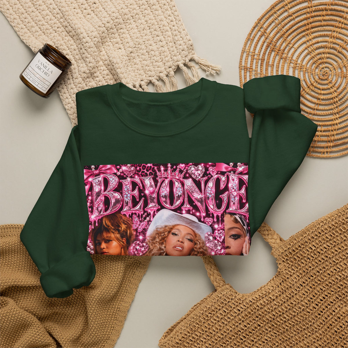 “Beyoncé” Pink Crewneck Sweatshirt