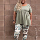 Military Camouflage High Rise Microfiber Full Length Leggings