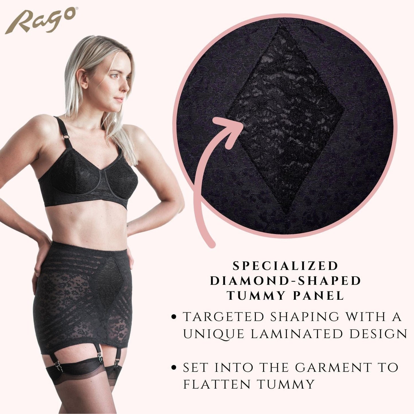 Lace Waistline Open Bottom Girdle | Extra Firm Shaping