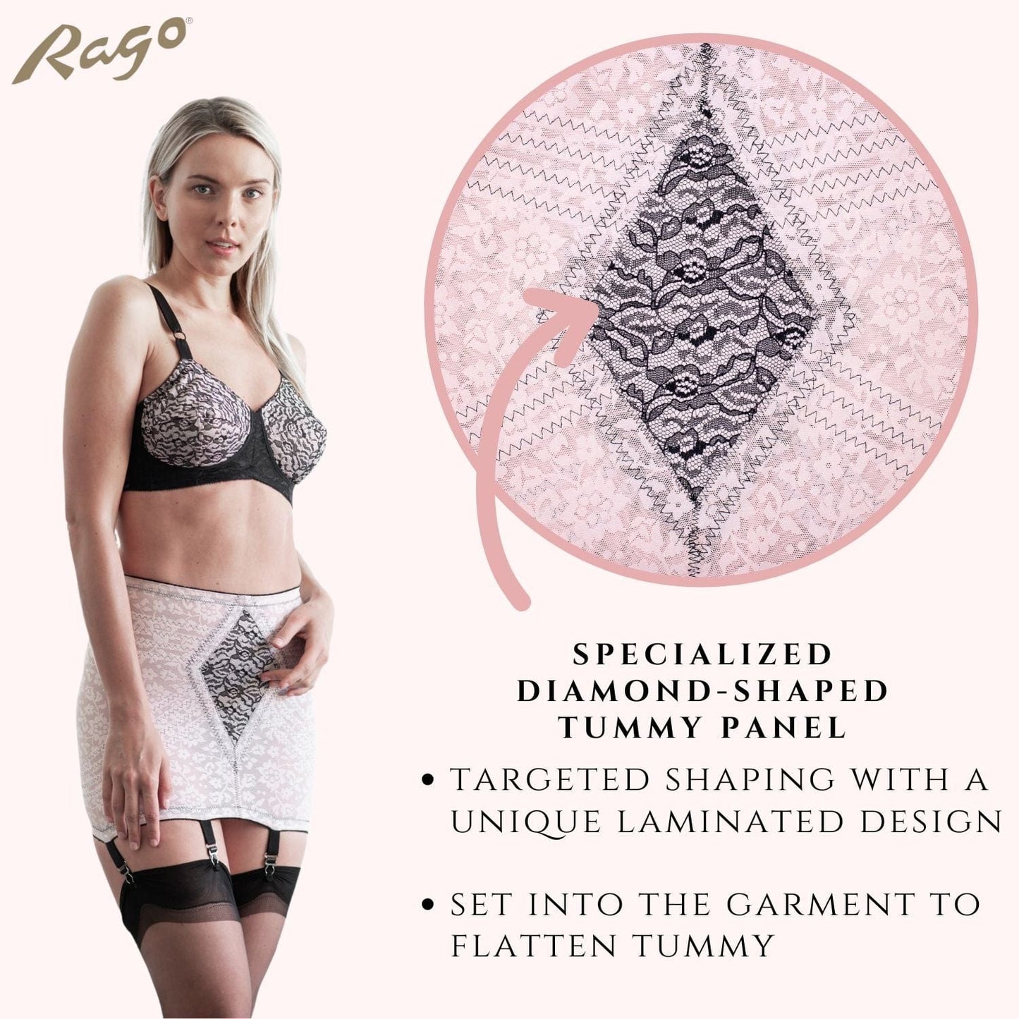 Lace Waistline Open Bottom Girdle | Extra Firm Shaping