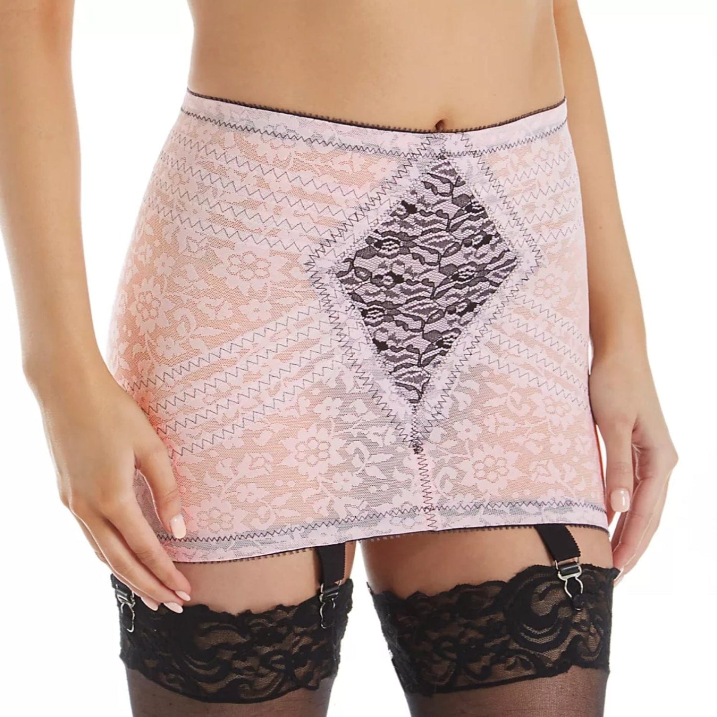Lace Waistline Open Bottom Girdle | Extra Firm Shaping