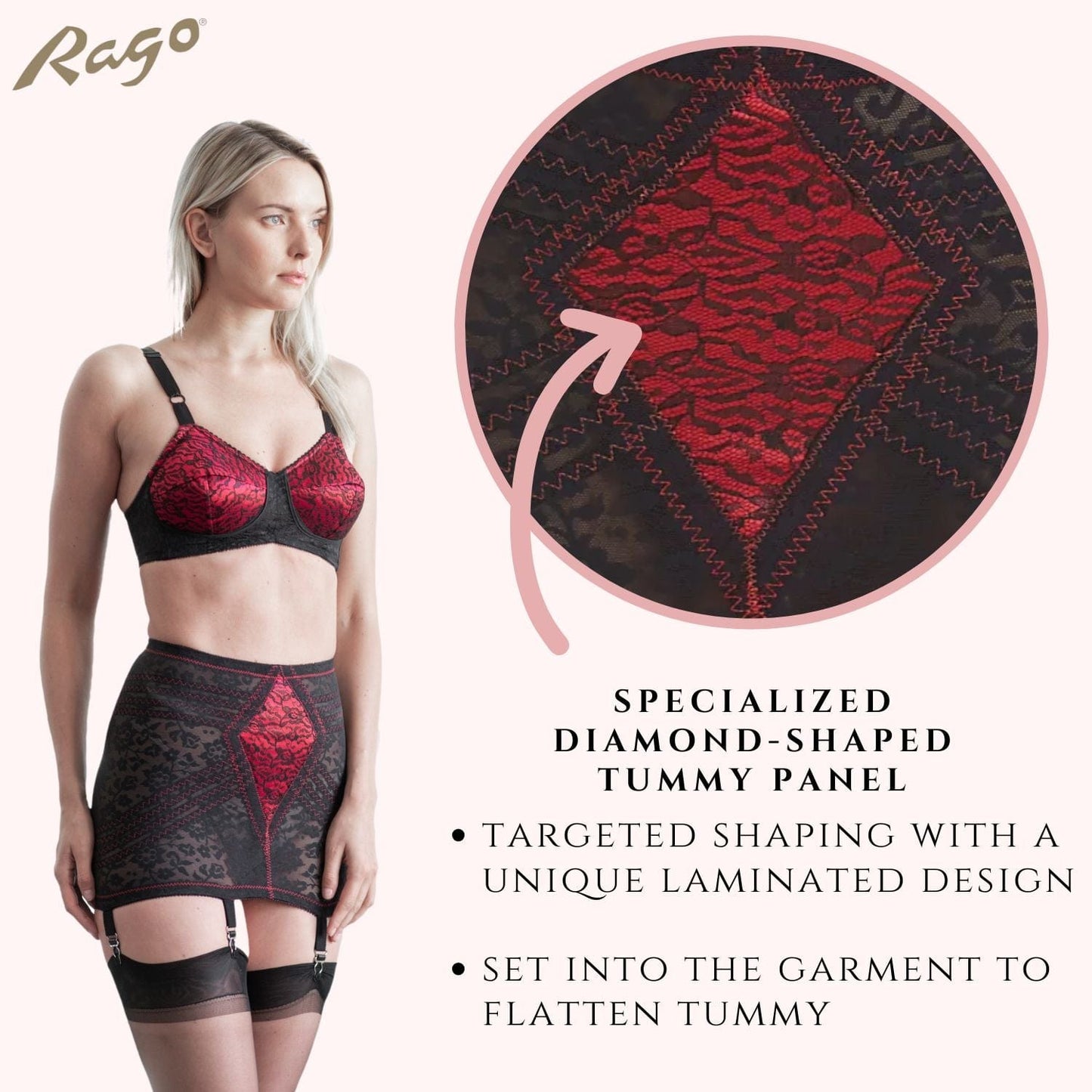 Lace Waistline Open Bottom Girdle | Extra Firm Shaping