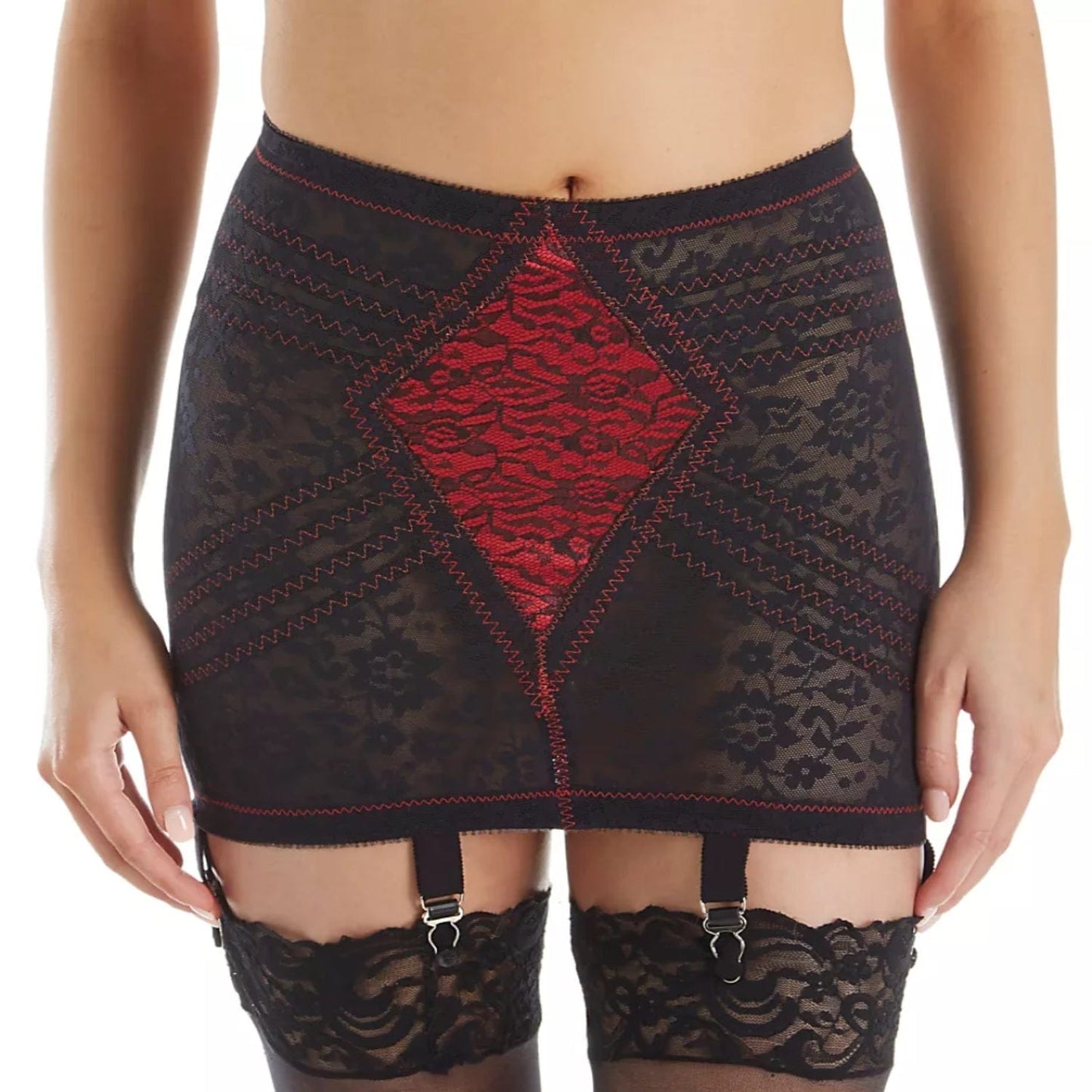 Lace Waistline Open Bottom Girdle | Extra Firm Shaping