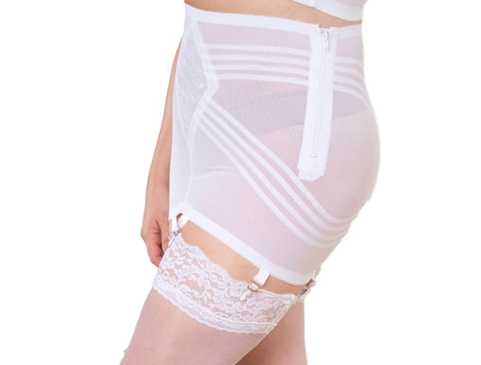 Waistline Open Bottom Breathable Power Mesh Fabric | With Side Zipper | Firm to Extra Firm Support