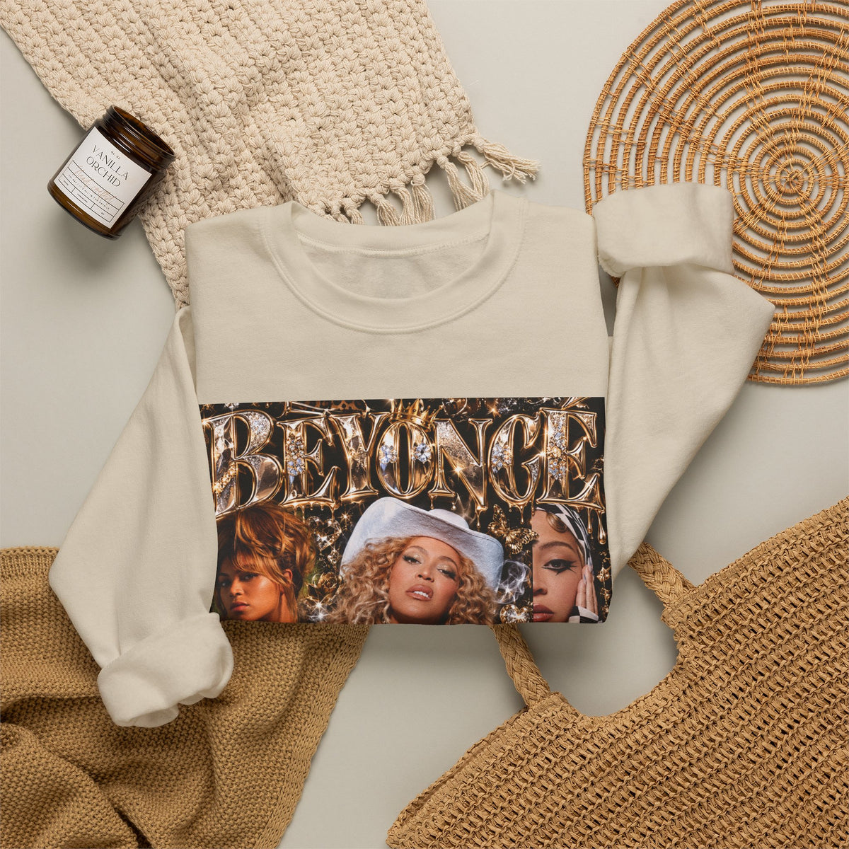 “Beyoncé” Gold Crewneck Sweatshirt