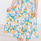 Tropical Summer Ruffle Maxi Dress