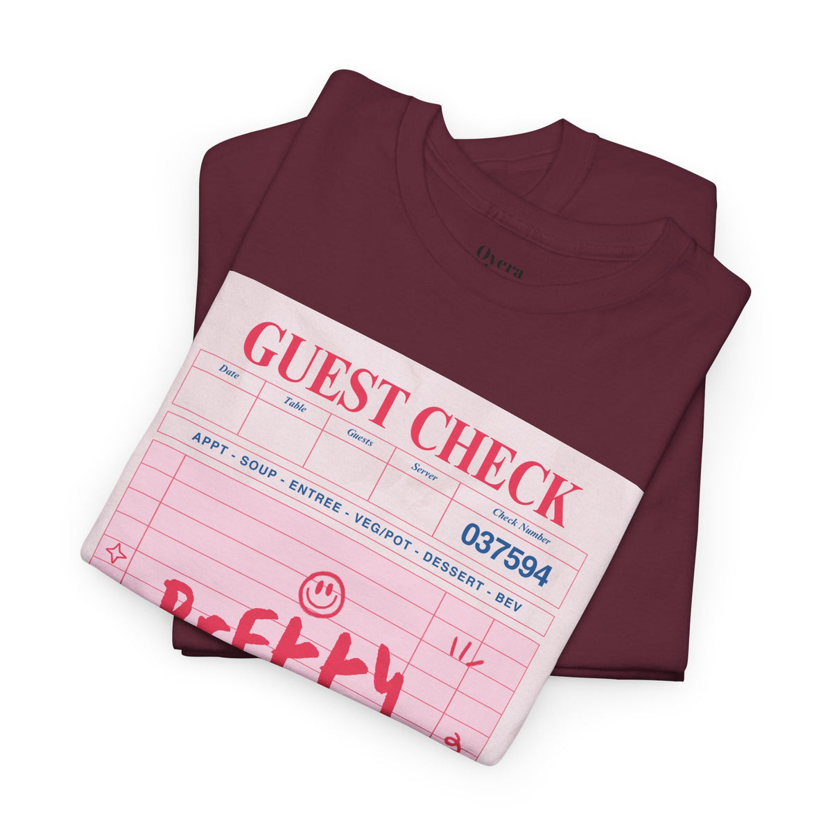 Pretty Curvy Girl Tee — Pink Guest Check Graphic Shirt