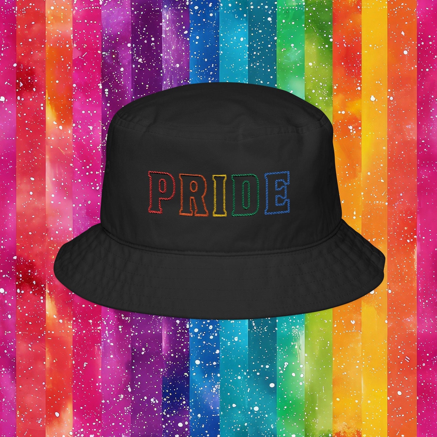 Rainbow LGBTQ+ Pride Embroidered Bucket Hat