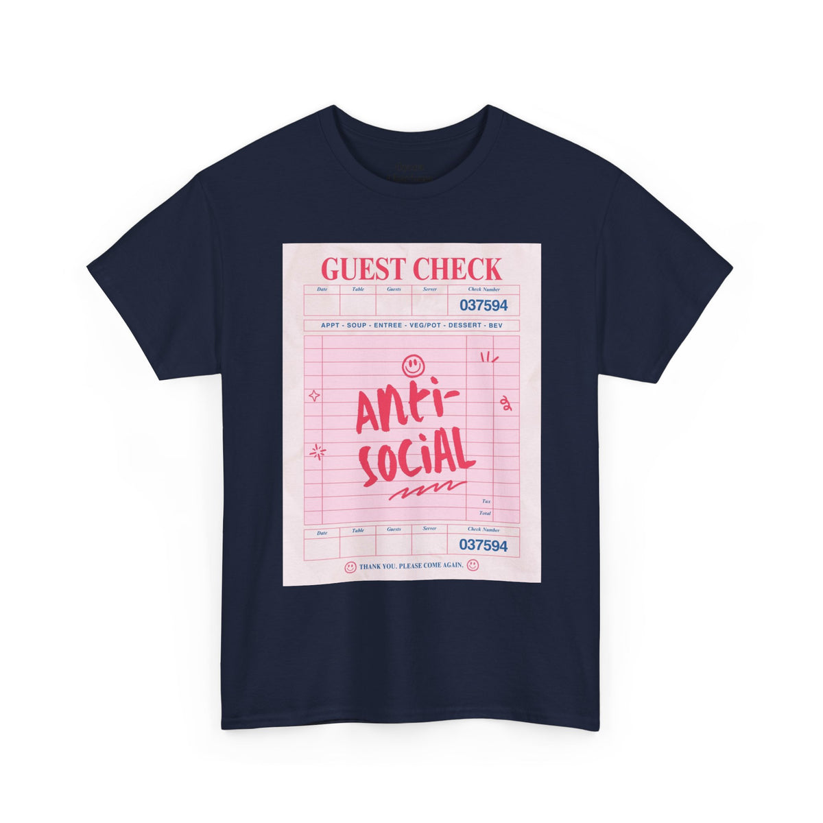 Anti-Social Guest Check T-Shirt