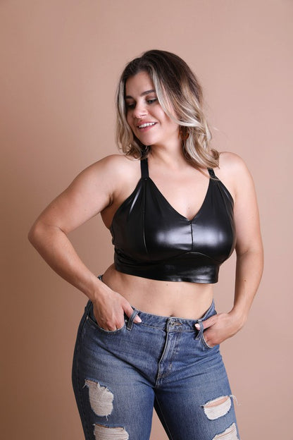 “Fox” Leather Bralette