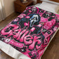 Galler Pink Horror Movie Velveteen Plush Blanket