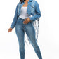 “Flex On ‘Em” Denim Crop Jacket