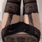 Garter Belt With Lace Stockings