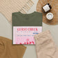 Pretty Curvy Girl Tee — Pink Guest Check Graphic Shirt