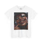 Smiling Afro Woman Graphic Tee — Bold Urban Portrait T-Shirt