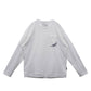 Konus Men's Long Sleeve Oversize Pocket Tee in White by Shop at Konus