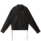 Konus Men's Black Checkered Trucker Jacket