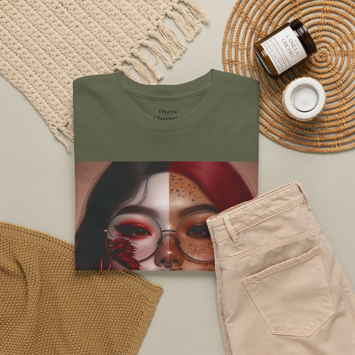 Surreal Split Face Art T-Shirt