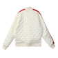 Konus Men's Quilted Satin Jacket in Off White