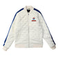 Konus Men's Quilted Satin Jacket in Off White