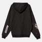 Konus Men's Logo Print Patch Hoodie in Black
