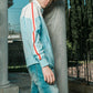 Blank State Men's Retro Swishy Track Jacket in Sky Blue