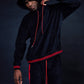 Blank State Men's Velour Pullover Hoodie in Black