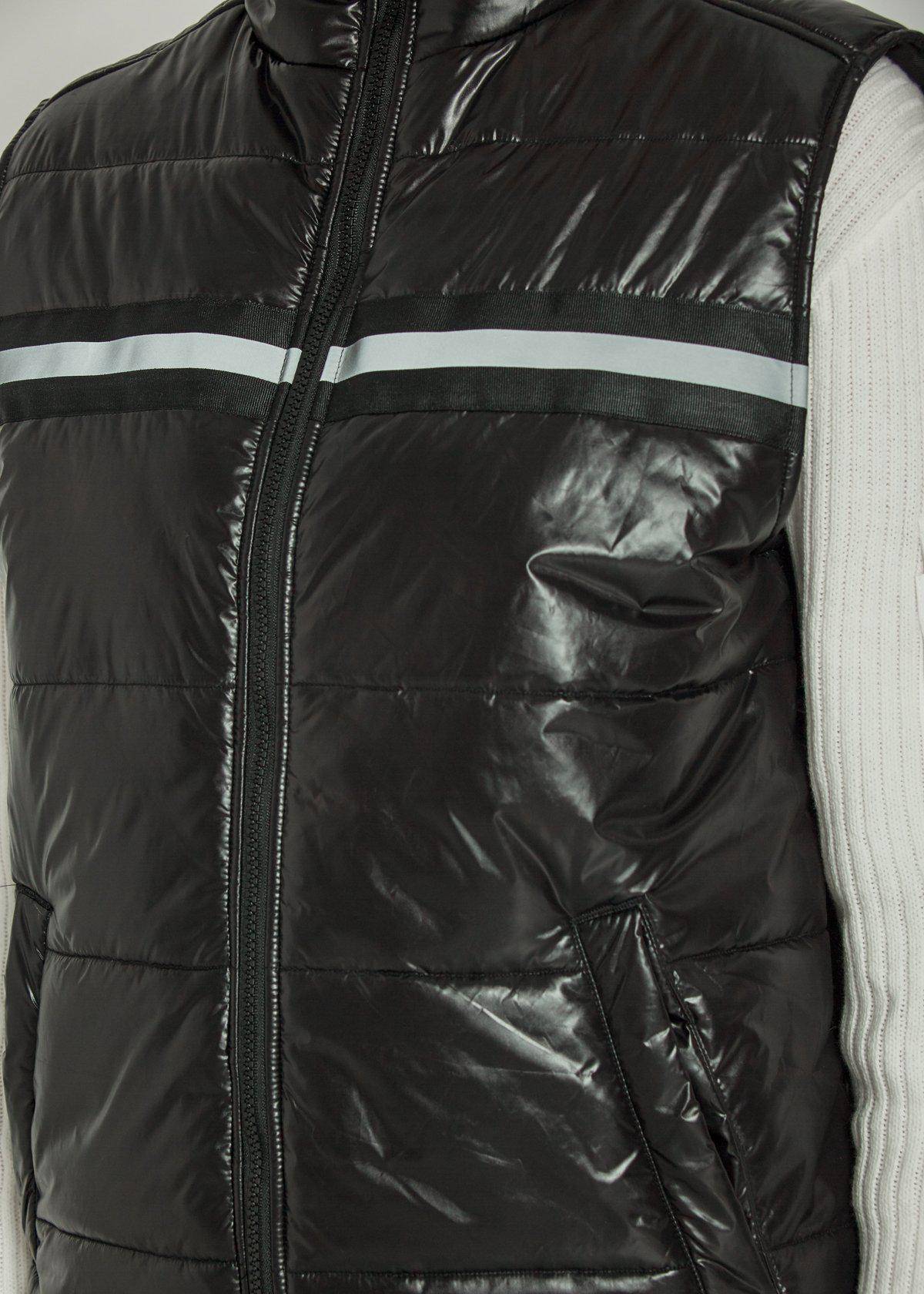 Men's Zip-Up Puffer Vest In Black