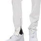 Konus Men's Track Pants With Knit Tape detail in White