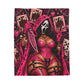 Pink Horror Scream Queen Playing Cards Velveteen Plush Blanket